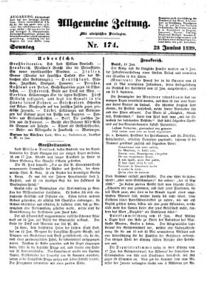 Allgemeine Zeitung Sonntag 23. Juni 1839