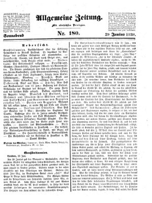 Allgemeine Zeitung Samstag 29. Juni 1839