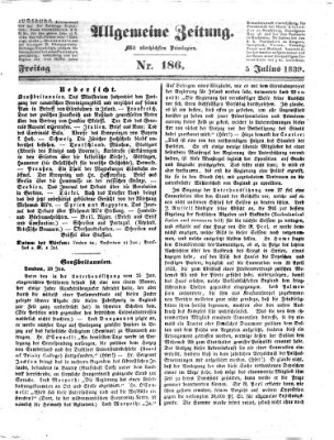 Allgemeine Zeitung Freitag 5. Juli 1839