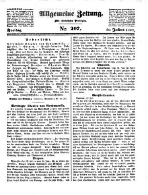 Allgemeine Zeitung Freitag 26. Juli 1839