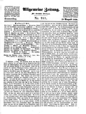 Allgemeine Zeitung Donnerstag 29. August 1839