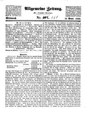 Allgemeine Zeitung Mittwoch 18. September 1839