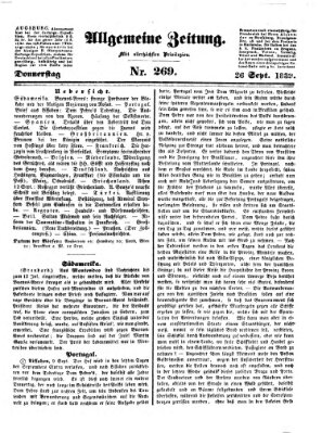 Allgemeine Zeitung Donnerstag 26. September 1839