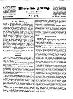 Allgemeine Zeitung Samstag 28. September 1839