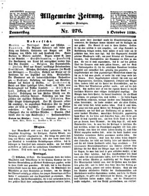 Allgemeine Zeitung Donnerstag 3. Oktober 1839