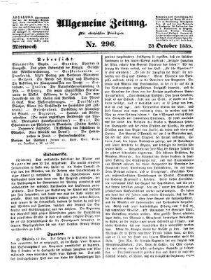 Allgemeine Zeitung Mittwoch 23. Oktober 1839