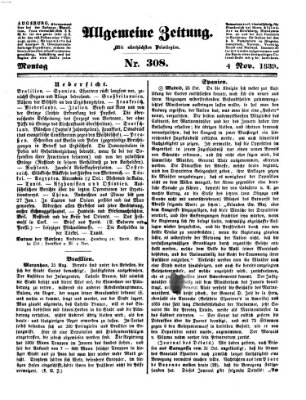 Allgemeine Zeitung Montag 4. November 1839