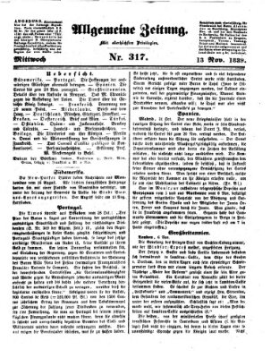 Allgemeine Zeitung Mittwoch 13. November 1839