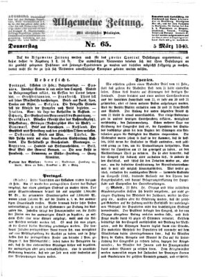 Allgemeine Zeitung Donnerstag 5. März 1840