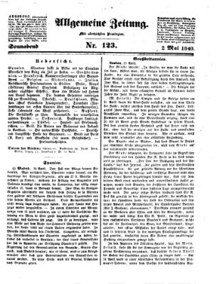 Allgemeine Zeitung Samstag 2. Mai 1840