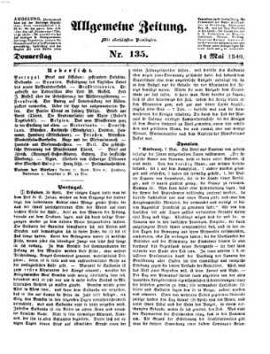 Allgemeine Zeitung Donnerstag 14. Mai 1840