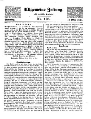 Allgemeine Zeitung Sonntag 17. Mai 1840