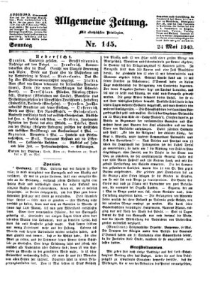 Allgemeine Zeitung Sonntag 24. Mai 1840