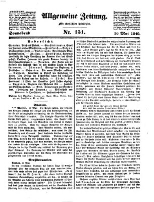 Allgemeine Zeitung Samstag 30. Mai 1840