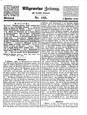 Allgemeine Zeitung Mittwoch 3. Juni 1840