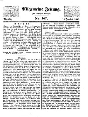 Allgemeine Zeitung Montag 15. Juni 1840