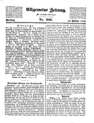 Allgemeine Zeitung Freitag 24. Juli 1840