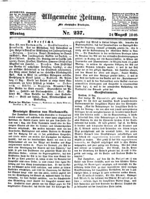 Allgemeine Zeitung Montag 24. August 1840