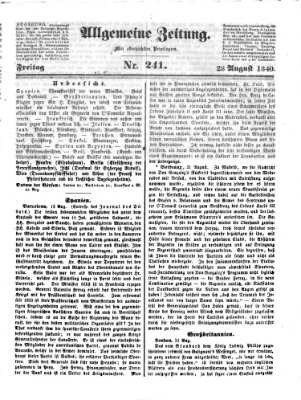 Allgemeine Zeitung Freitag 28. August 1840