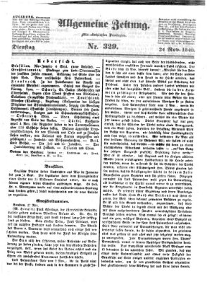 Allgemeine Zeitung Dienstag 24. November 1840