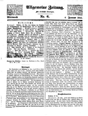 Allgemeine Zeitung Mittwoch 6. Januar 1841