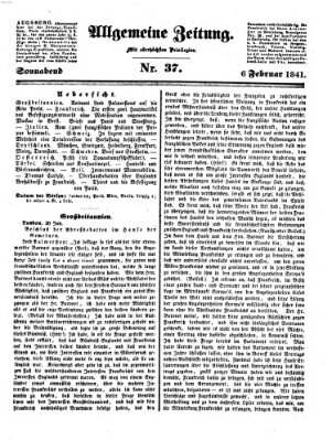 Allgemeine Zeitung Samstag 6. Februar 1841