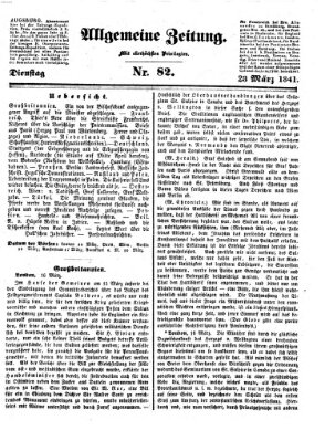 Allgemeine Zeitung Dienstag 23. März 1841