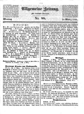 Allgemeine Zeitung Montag 29. März 1841