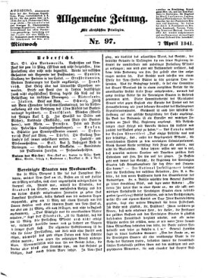 Allgemeine Zeitung Wednesday 7. April 1841