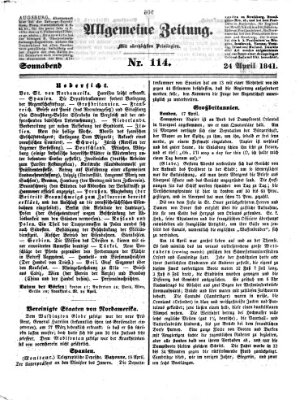 Allgemeine Zeitung Samstag 24. April 1841