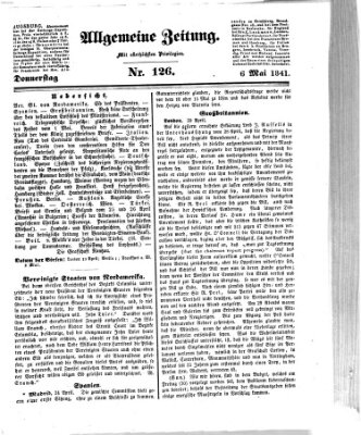 Allgemeine Zeitung Donnerstag 6. Mai 1841