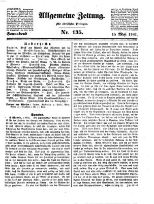 Allgemeine Zeitung Samstag 15. Mai 1841