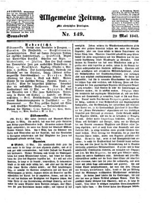 Allgemeine Zeitung Samstag 29. Mai 1841