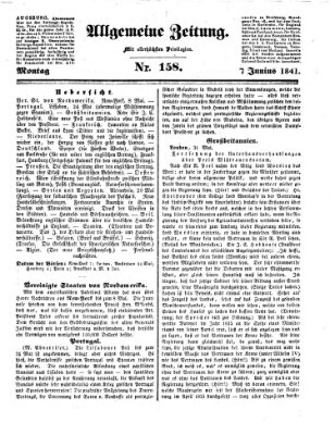 Allgemeine Zeitung Montag 7. Juni 1841