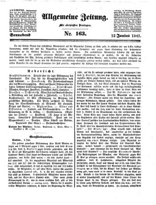 Allgemeine Zeitung Samstag 12. Juni 1841