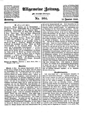 Allgemeine Zeitung Sonntag 13. Juni 1841