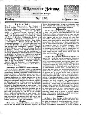 Allgemeine Zeitung Dienstag 15. Juni 1841