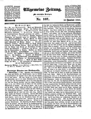 Allgemeine Zeitung Mittwoch 16. Juni 1841