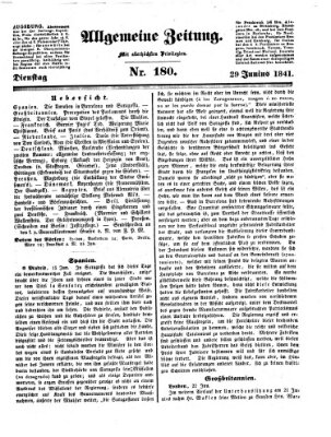 Allgemeine Zeitung Dienstag 29. Juni 1841