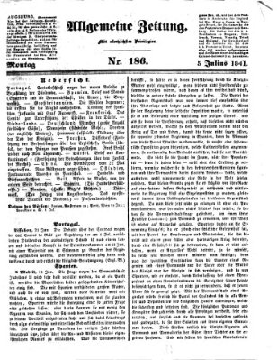 Allgemeine Zeitung Montag 5. Juli 1841