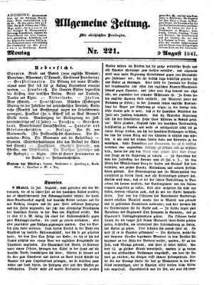 Allgemeine Zeitung Montag 9. August 1841