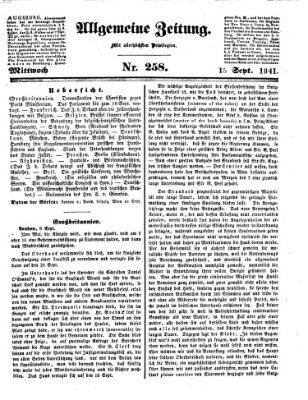 Allgemeine Zeitung Mittwoch 15. September 1841