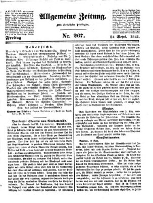 Allgemeine Zeitung Freitag 24. September 1841