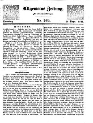 Allgemeine Zeitung Sonntag 26. September 1841