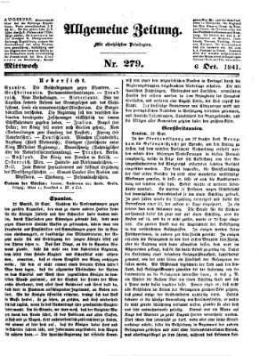 Allgemeine Zeitung Mittwoch 6. Oktober 1841