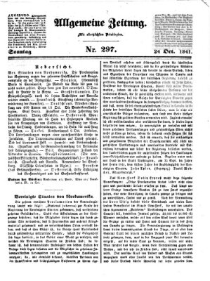 Allgemeine Zeitung Sonntag 24. Oktober 1841