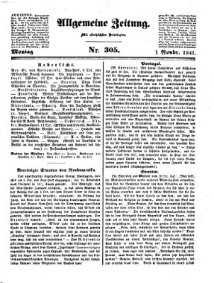 Allgemeine Zeitung Montag 1. November 1841