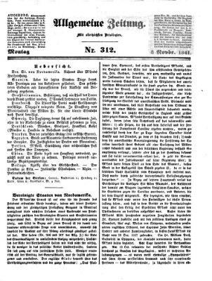 Allgemeine Zeitung Montag 8. November 1841