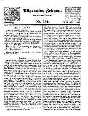 Allgemeine Zeitung Sonntag 28. November 1841