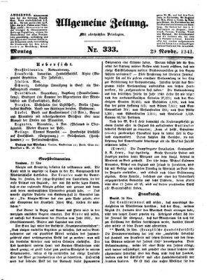 Allgemeine Zeitung Montag 29. November 1841